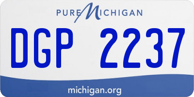 MI license plate DGP2237