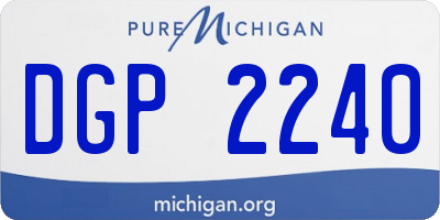 MI license plate DGP2240