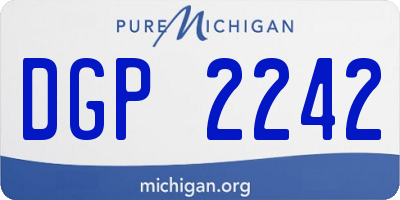 MI license plate DGP2242