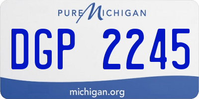 MI license plate DGP2245