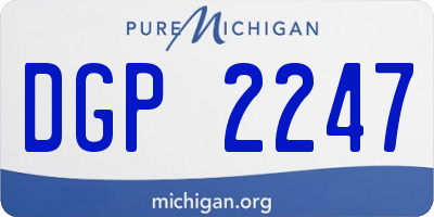 MI license plate DGP2247