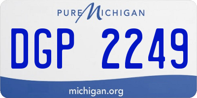 MI license plate DGP2249