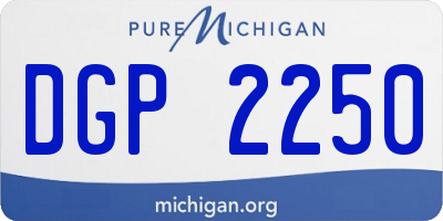 MI license plate DGP2250