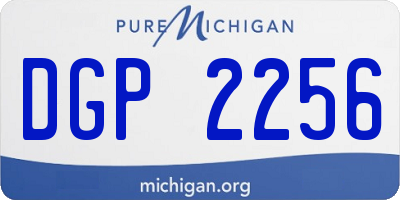 MI license plate DGP2256