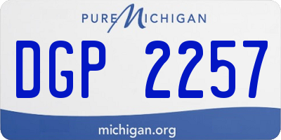 MI license plate DGP2257