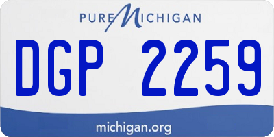 MI license plate DGP2259