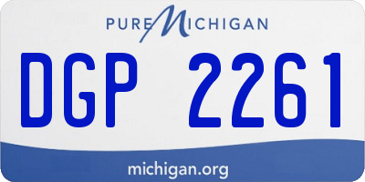 MI license plate DGP2261
