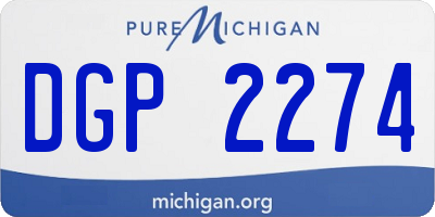 MI license plate DGP2274