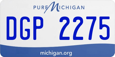 MI license plate DGP2275