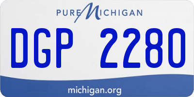 MI license plate DGP2280