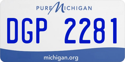 MI license plate DGP2281
