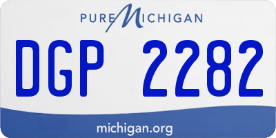 MI license plate DGP2282