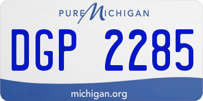 MI license plate DGP2285
