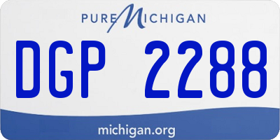 MI license plate DGP2288