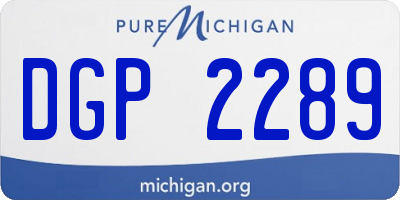 MI license plate DGP2289