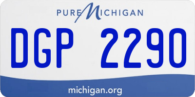 MI license plate DGP2290