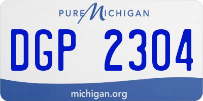 MI license plate DGP2304
