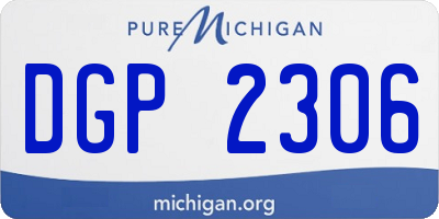 MI license plate DGP2306