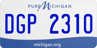 MI license plate DGP2310