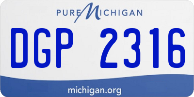 MI license plate DGP2316