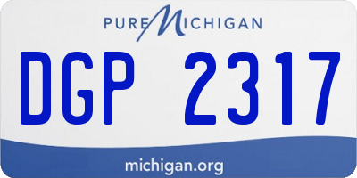 MI license plate DGP2317