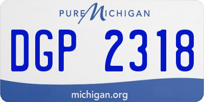 MI license plate DGP2318