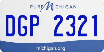 MI license plate DGP2321