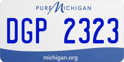 MI license plate DGP2323