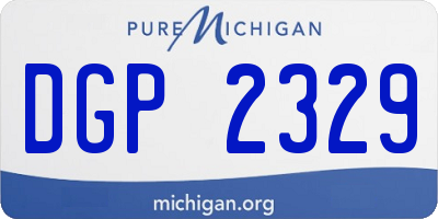 MI license plate DGP2329