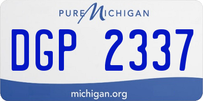 MI license plate DGP2337