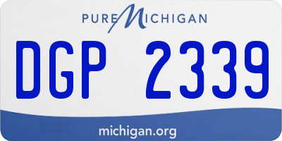 MI license plate DGP2339