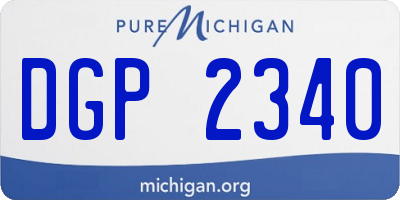 MI license plate DGP2340