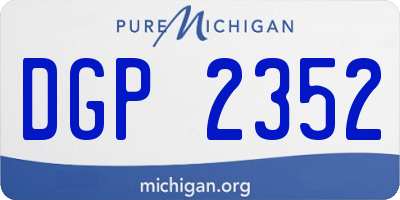 MI license plate DGP2352