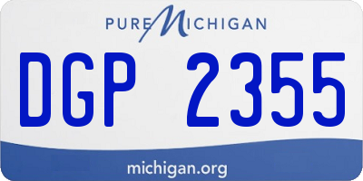 MI license plate DGP2355