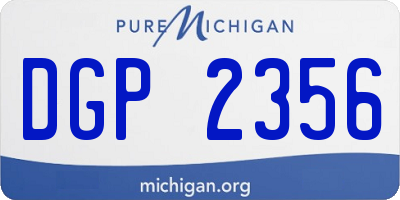 MI license plate DGP2356