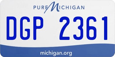 MI license plate DGP2361