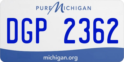 MI license plate DGP2362