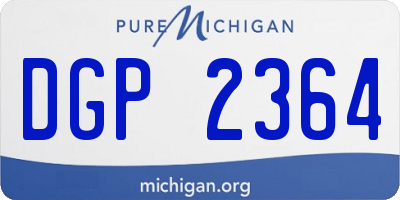 MI license plate DGP2364