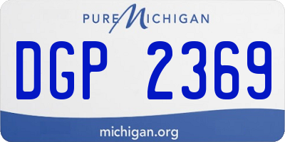 MI license plate DGP2369