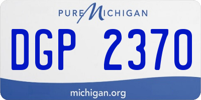 MI license plate DGP2370