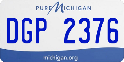 MI license plate DGP2376