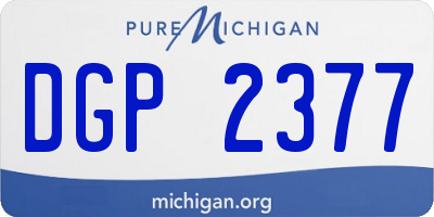 MI license plate DGP2377