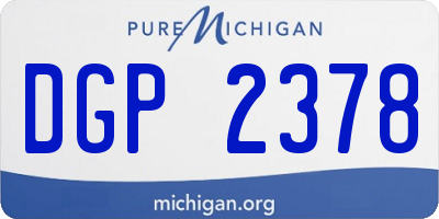 MI license plate DGP2378