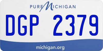 MI license plate DGP2379
