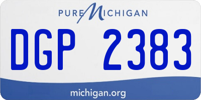 MI license plate DGP2383