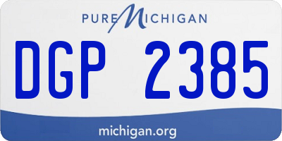 MI license plate DGP2385