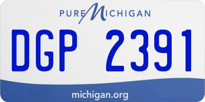 MI license plate DGP2391
