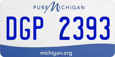 MI license plate DGP2393