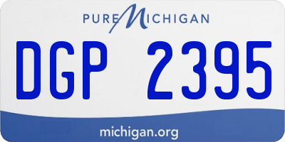 MI license plate DGP2395