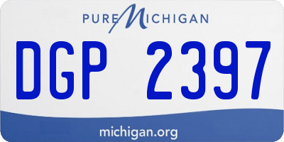 MI license plate DGP2397